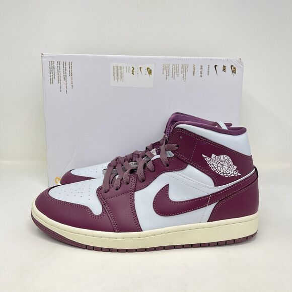 Air Jordan 1 Mid Platinum Mauve Sail Athletic Shoes BQ6472-050 Size W 11 - M 9.5 - Picture 2 of 9